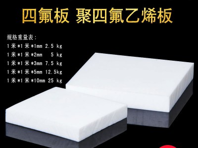 聚四氟乙烯板廠家，5mm厚聚四氟乙烯板